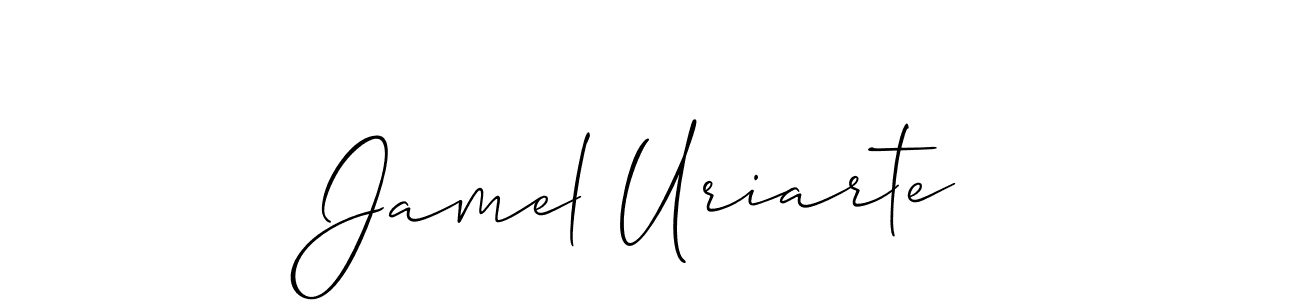 Also You can easily find your signature by using the search form. We will create Jamel Uriarte name handwritten signature images for you free of cost using Allison_Script sign style. Jamel Uriarte signature style 2 images and pictures png