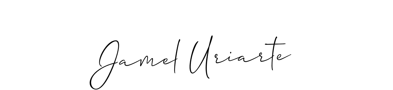 Also we have Jamel Uriarte name is the best signature style. Create professional handwritten signature collection using Allison_Script autograph style. Jamel Uriarte signature style 2 images and pictures png