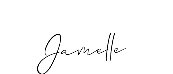 Similarly Allison_Script is the best handwritten signature design. Signature creator online .You can use it as an online autograph creator for name Jamelle. Jamelle signature style 2 images and pictures png
