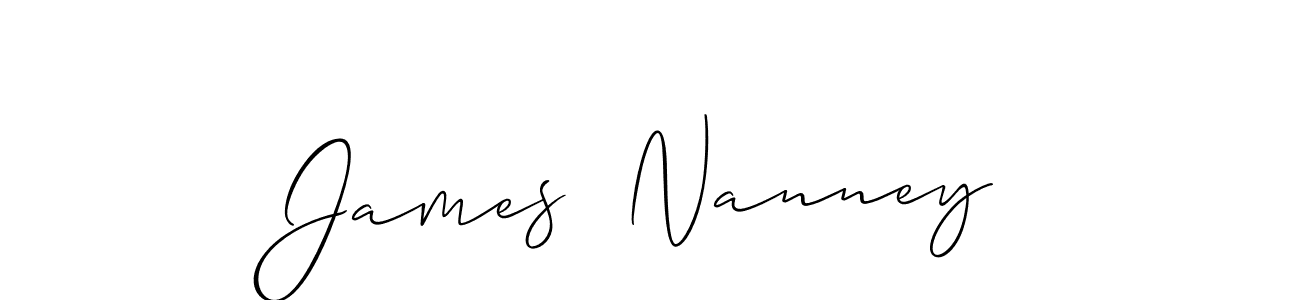 Design your own signature with our free online signature maker. With this signature software, you can create a handwritten (Allison_Script) signature for name James  Nanney. James  Nanney signature style 2 images and pictures png