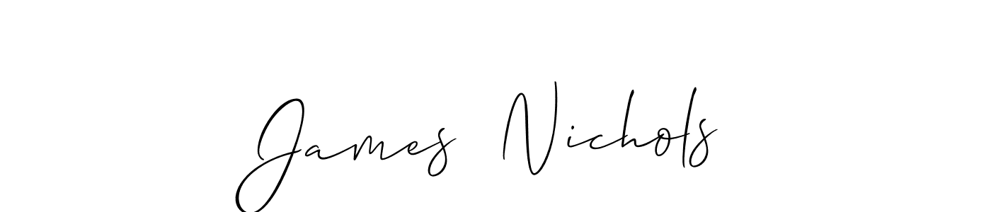 Use a signature maker to create a handwritten signature online. With this signature software, you can design (Allison_Script) your own signature for name James  Nichols. James  Nichols signature style 2 images and pictures png