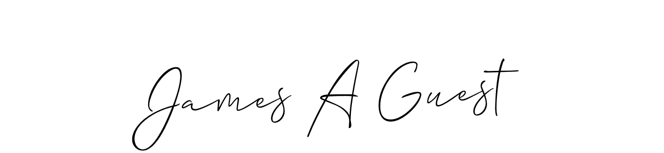 You should practise on your own different ways (Allison_Script) to write your name (James A Guest) in signature. don't let someone else do it for you. James A Guest signature style 2 images and pictures png