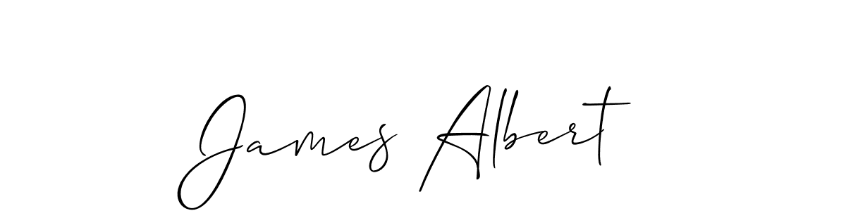 Design your own signature with our free online signature maker. With this signature software, you can create a handwritten (Allison_Script) signature for name James Albert. James Albert signature style 2 images and pictures png