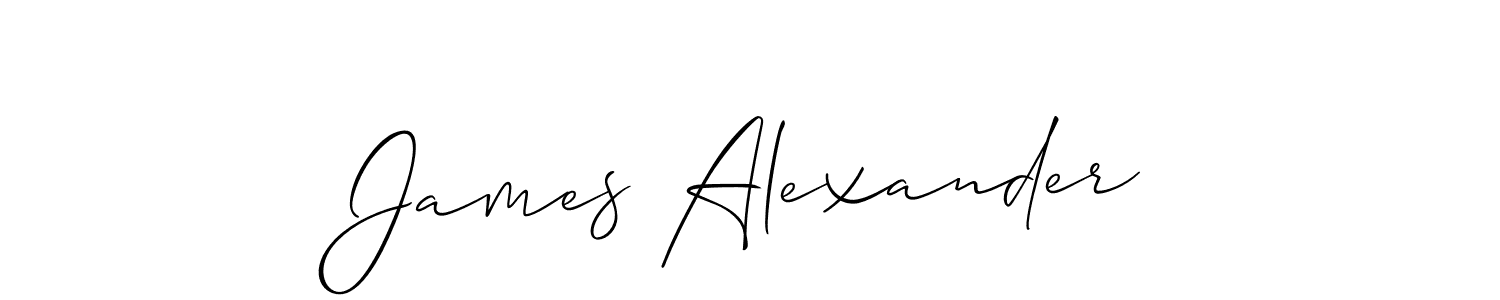 Design your own signature with our free online signature maker. With this signature software, you can create a handwritten (Allison_Script) signature for name James Alexander. James Alexander signature style 2 images and pictures png