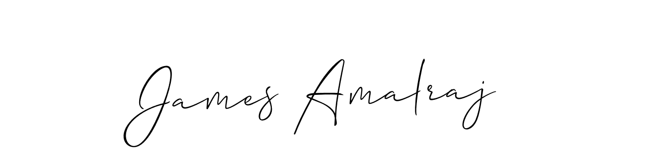 Design your own signature with our free online signature maker. With this signature software, you can create a handwritten (Allison_Script) signature for name James Amalraj. James Amalraj signature style 2 images and pictures png