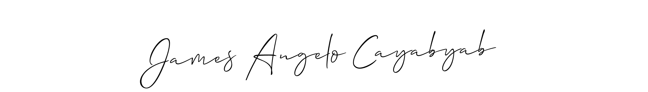 James Angelo Cayabyab stylish signature style. Best Handwritten Sign (Allison_Script) for my name. Handwritten Signature Collection Ideas for my name James Angelo Cayabyab. James Angelo Cayabyab signature style 2 images and pictures png