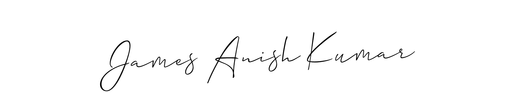 Also we have James Anish Kumar name is the best signature style. Create professional handwritten signature collection using Allison_Script autograph style. James Anish Kumar signature style 2 images and pictures png