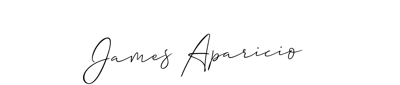 Make a beautiful signature design for name James Aparicio. With this signature (Allison_Script) style, you can create a handwritten signature for free. James Aparicio signature style 2 images and pictures png