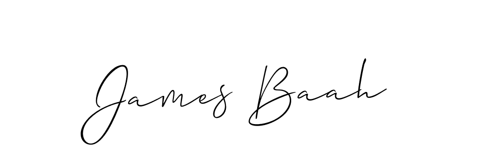 You should practise on your own different ways (Allison_Script) to write your name (James Baah) in signature. don't let someone else do it for you. James Baah signature style 2 images and pictures png