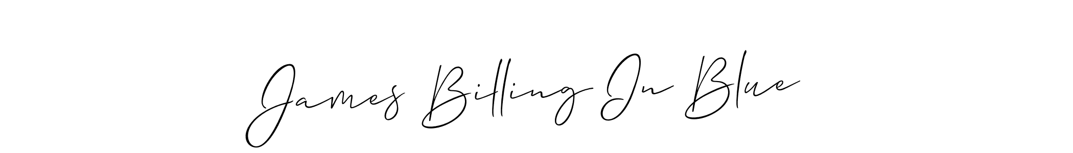 How to Draw James Billing In Blue signature style? Allison_Script is a latest design signature styles for name James Billing In Blue. James Billing In Blue signature style 2 images and pictures png