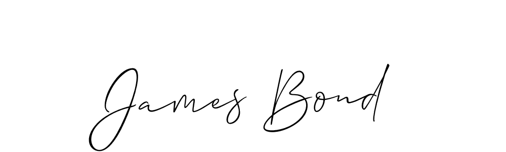 Use a signature maker to create a handwritten signature online. With this signature software, you can design (Allison_Script) your own signature for name James Bond. James Bond signature style 2 images and pictures png