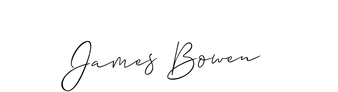 The best way (Allison_Script) to make a short signature is to pick only two or three words in your name. The name James Bowen include a total of six letters. For converting this name. James Bowen signature style 2 images and pictures png