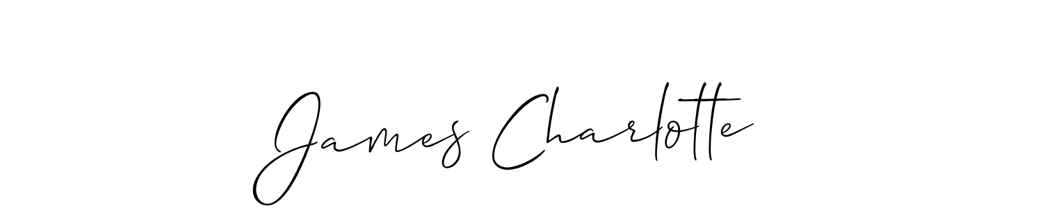 Make a beautiful signature design for name James Charlotte. With this signature (Allison_Script) style, you can create a handwritten signature for free. James Charlotte signature style 2 images and pictures png