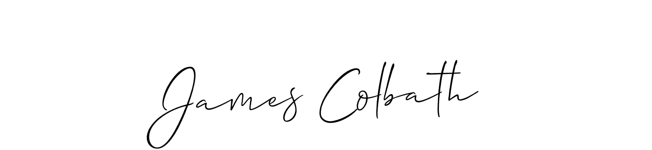 James Colbath stylish signature style. Best Handwritten Sign (Allison_Script) for my name. Handwritten Signature Collection Ideas for my name James Colbath. James Colbath signature style 2 images and pictures png