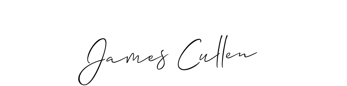 Make a beautiful signature design for name James Cullen. With this signature (Allison_Script) style, you can create a handwritten signature for free. James Cullen signature style 2 images and pictures png