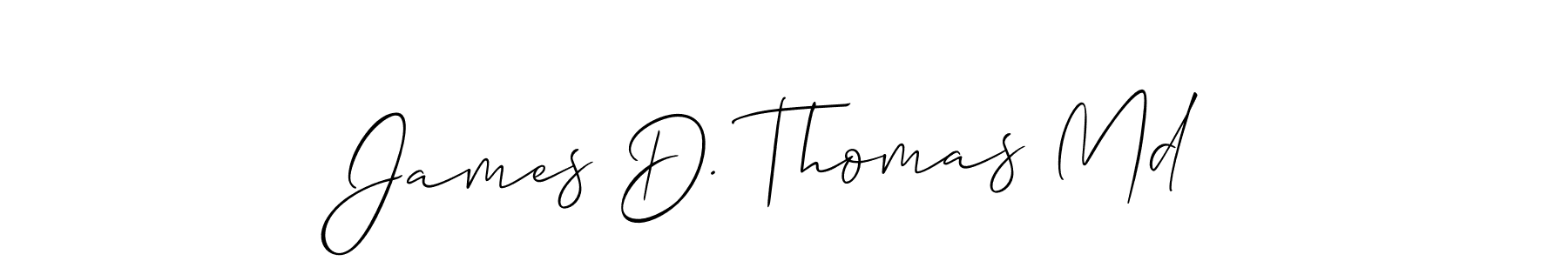 Allison_Script is a professional signature style that is perfect for those who want to add a touch of class to their signature. It is also a great choice for those who want to make their signature more unique. Get James D. Thomas Md name to fancy signature for free. James D. Thomas Md signature style 2 images and pictures png