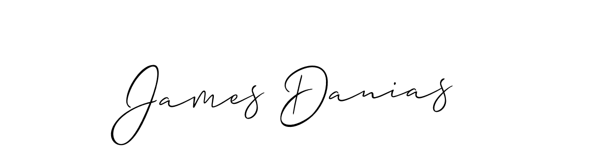 Make a beautiful signature design for name James Danias. With this signature (Allison_Script) style, you can create a handwritten signature for free. James Danias signature style 2 images and pictures png