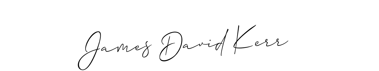 Use a signature maker to create a handwritten signature online. With this signature software, you can design (Allison_Script) your own signature for name James David Kerr. James David Kerr signature style 2 images and pictures png