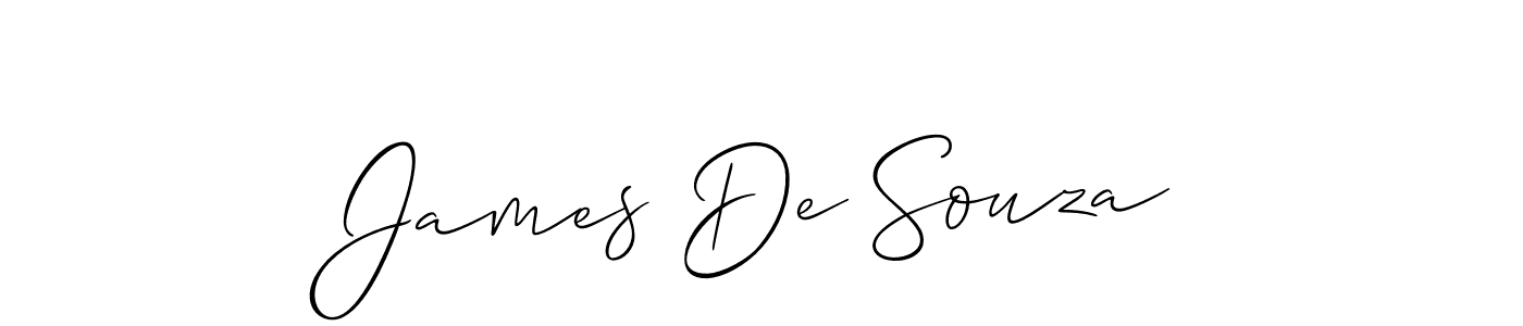 You should practise on your own different ways (Allison_Script) to write your name (James De Souza) in signature. don't let someone else do it for you. James De Souza signature style 2 images and pictures png