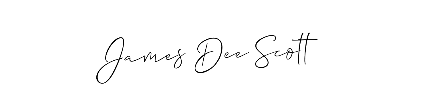 Use a signature maker to create a handwritten signature online. With this signature software, you can design (Allison_Script) your own signature for name James Dee Scott. James Dee Scott signature style 2 images and pictures png