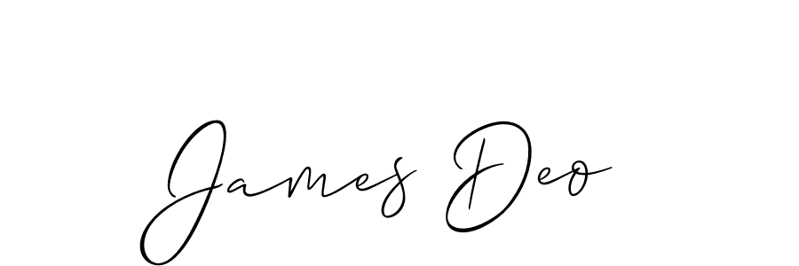 Design your own signature with our free online signature maker. With this signature software, you can create a handwritten (Allison_Script) signature for name James Deo. James Deo signature style 2 images and pictures png