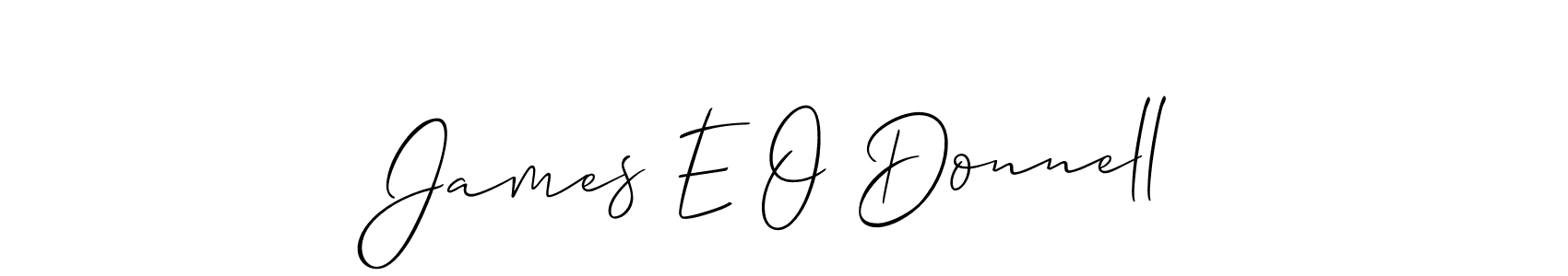 The best way (Allison_Script) to make a short signature is to pick only two or three words in your name. The name James E O Donnell include a total of six letters. For converting this name. James E O Donnell signature style 2 images and pictures png