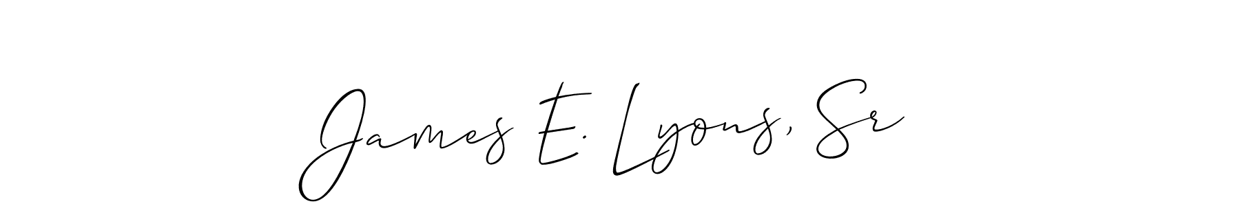 Also You can easily find your signature by using the search form. We will create James E. Lyons, Sr name handwritten signature images for you free of cost using Allison_Script sign style. James E. Lyons, Sr signature style 2 images and pictures png