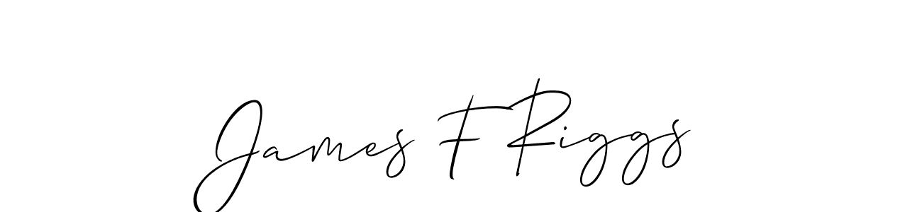 Also we have James F Riggs name is the best signature style. Create professional handwritten signature collection using Allison_Script autograph style. James F Riggs signature style 2 images and pictures png