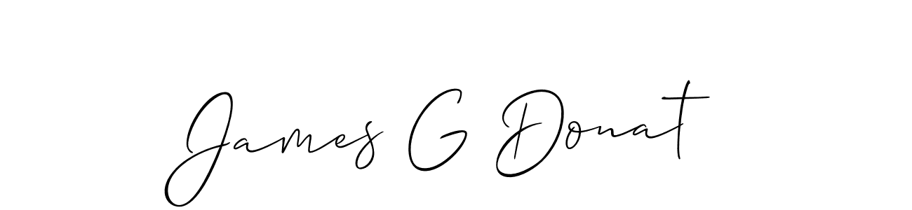 This is the best signature style for the James G Donat name. Also you like these signature font (Allison_Script). Mix name signature. James G Donat signature style 2 images and pictures png