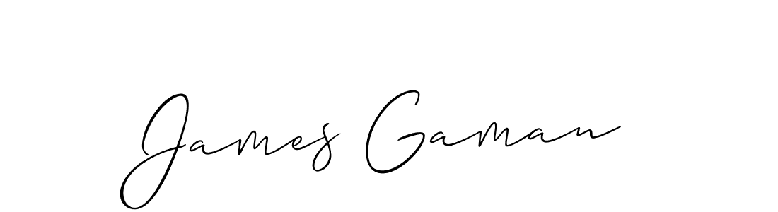 Create a beautiful signature design for name James Gaman. With this signature (Allison_Script) fonts, you can make a handwritten signature for free. James Gaman signature style 2 images and pictures png