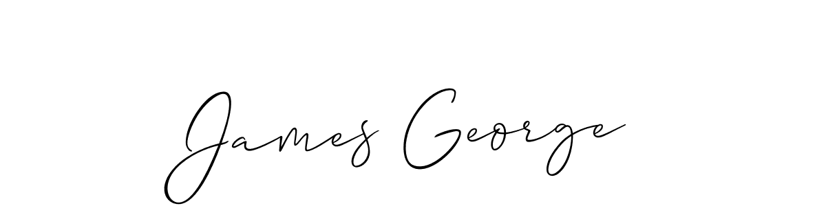 How to make James George name signature. Use Allison_Script style for creating short signs online. This is the latest handwritten sign. James George signature style 2 images and pictures png