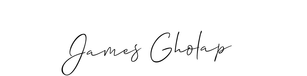 How to Draw James Gholap signature style? Allison_Script is a latest design signature styles for name James Gholap. James Gholap signature style 2 images and pictures png