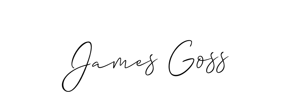 Also we have James Goss name is the best signature style. Create professional handwritten signature collection using Allison_Script autograph style. James Goss signature style 2 images and pictures png