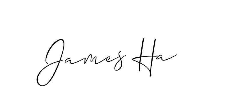 Also we have James Ha name is the best signature style. Create professional handwritten signature collection using Allison_Script autograph style. James Ha signature style 2 images and pictures png