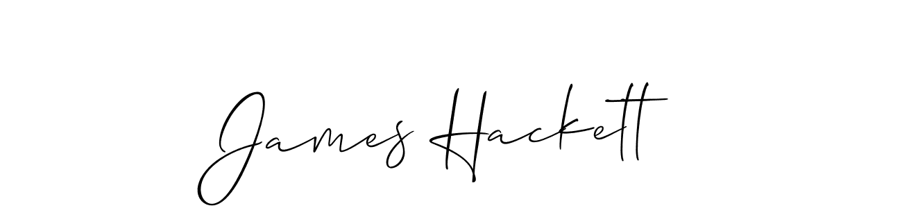 James Hackett stylish signature style. Best Handwritten Sign (Allison_Script) for my name. Handwritten Signature Collection Ideas for my name James Hackett. James Hackett signature style 2 images and pictures png