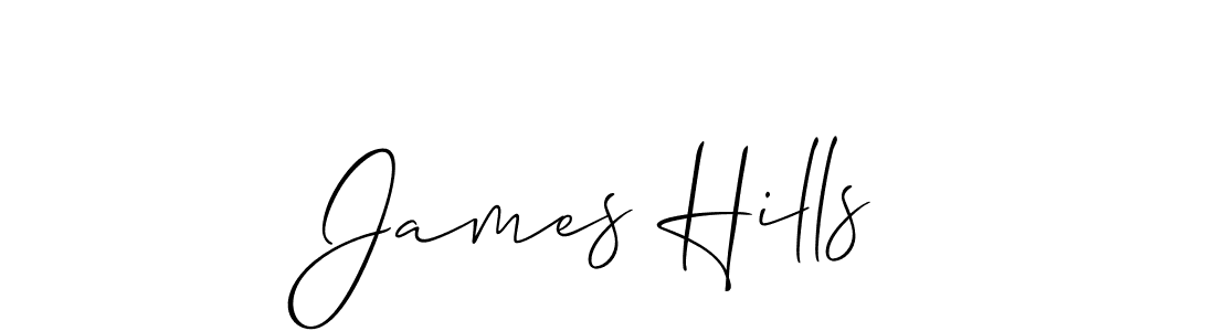 How to make James Hills signature? Allison_Script is a professional autograph style. Create handwritten signature for James Hills name. James Hills signature style 2 images and pictures png