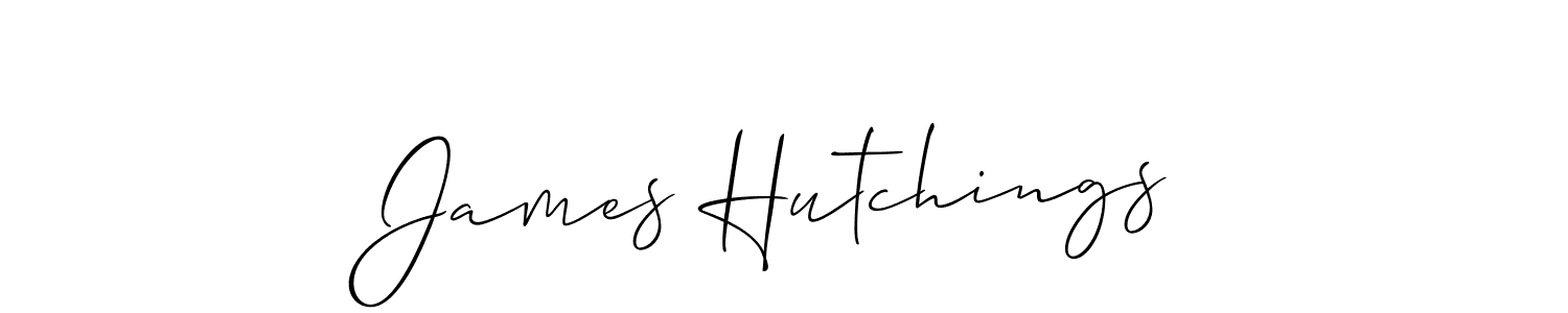 Make a beautiful signature design for name James Hutchings. With this signature (Allison_Script) style, you can create a handwritten signature for free. James Hutchings signature style 2 images and pictures png