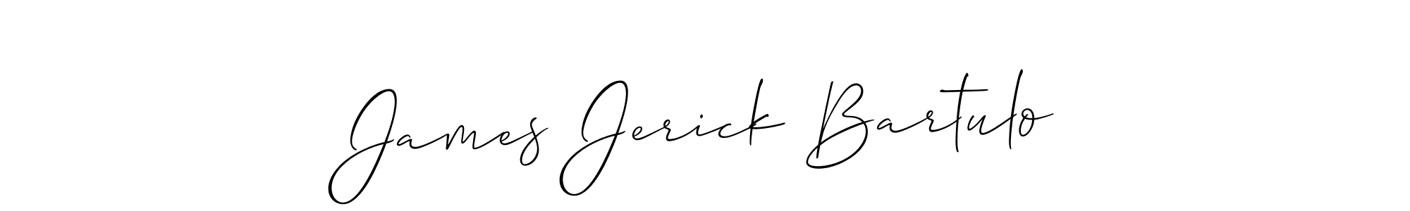How to make James Jerick Bartulo name signature. Use Allison_Script style for creating short signs online. This is the latest handwritten sign. James Jerick Bartulo signature style 2 images and pictures png