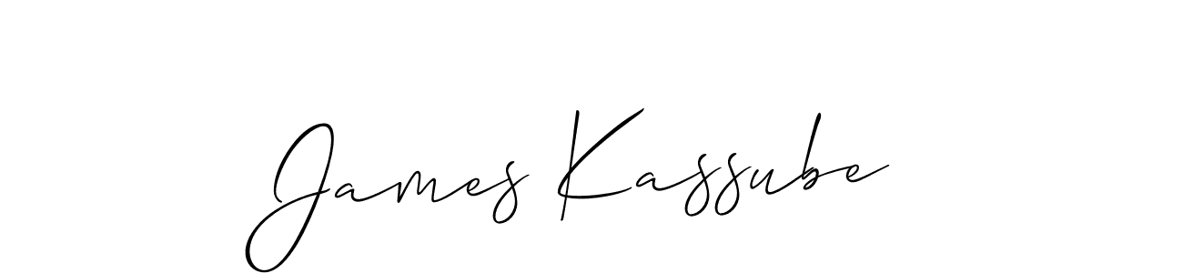 Make a beautiful signature design for name James Kassube. With this signature (Allison_Script) style, you can create a handwritten signature for free. James Kassube signature style 2 images and pictures png