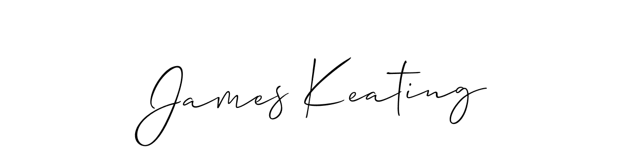 How to make James Keating name signature. Use Allison_Script style for creating short signs online. This is the latest handwritten sign. James Keating signature style 2 images and pictures png