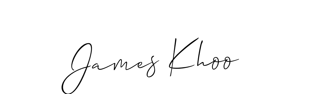 Make a short James Khoo signature style. Manage your documents anywhere anytime using Allison_Script. Create and add eSignatures, submit forms, share and send files easily. James Khoo signature style 2 images and pictures png