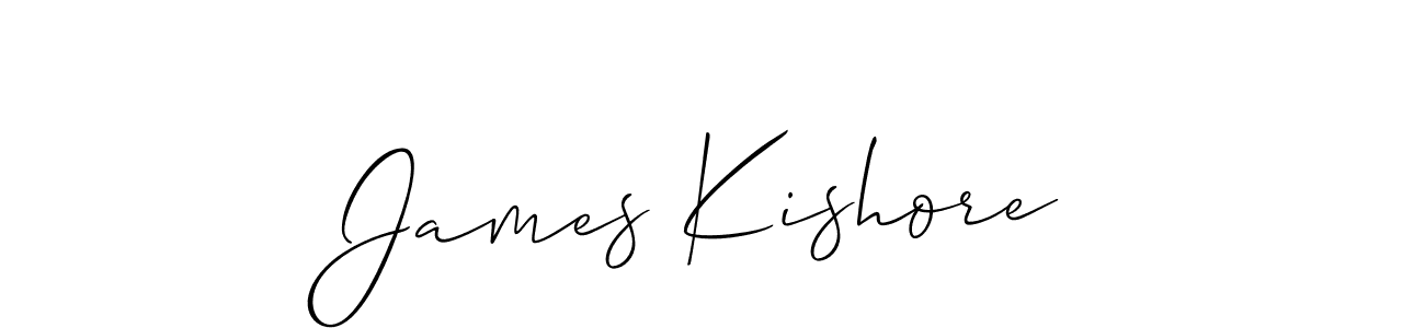 Make a short James Kishore signature style. Manage your documents anywhere anytime using Allison_Script. Create and add eSignatures, submit forms, share and send files easily. James Kishore signature style 2 images and pictures png