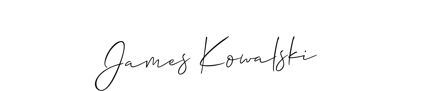 Also we have James Kowalski name is the best signature style. Create professional handwritten signature collection using Allison_Script autograph style. James Kowalski signature style 2 images and pictures png