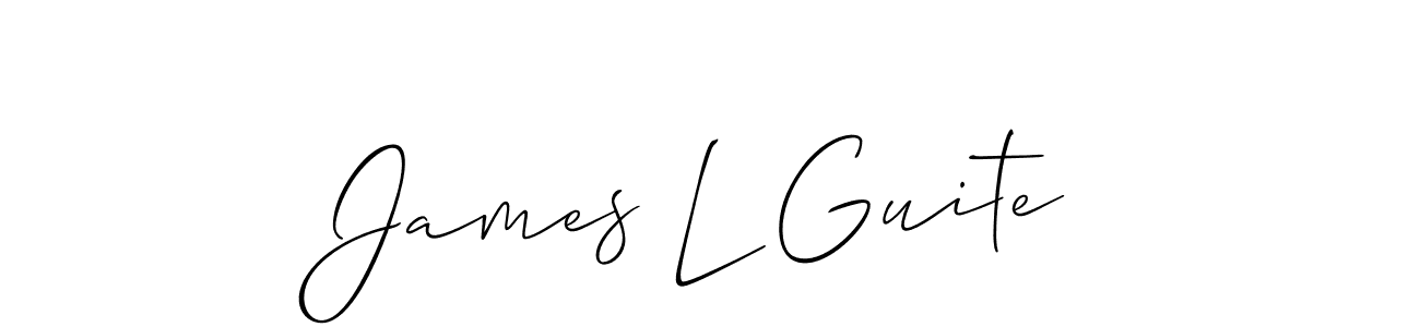 Allison_Script is a professional signature style that is perfect for those who want to add a touch of class to their signature. It is also a great choice for those who want to make their signature more unique. Get James L Guite name to fancy signature for free. James L Guite signature style 2 images and pictures png