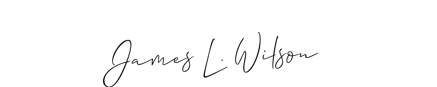 Make a beautiful signature design for name James L. Wilson. With this signature (Allison_Script) style, you can create a handwritten signature for free. James L. Wilson signature style 2 images and pictures png