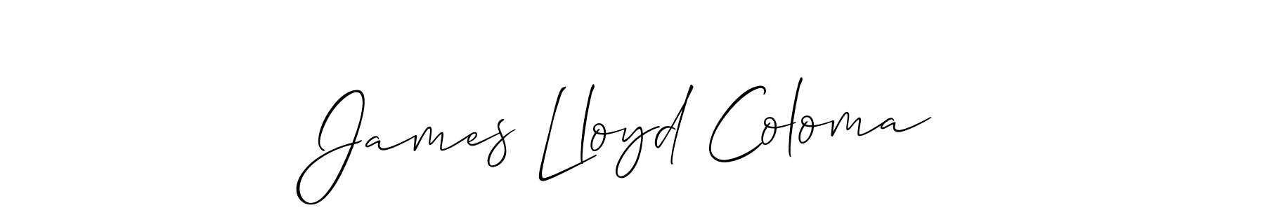 Design your own signature with our free online signature maker. With this signature software, you can create a handwritten (Allison_Script) signature for name James Lloyd Coloma. James Lloyd Coloma signature style 2 images and pictures png