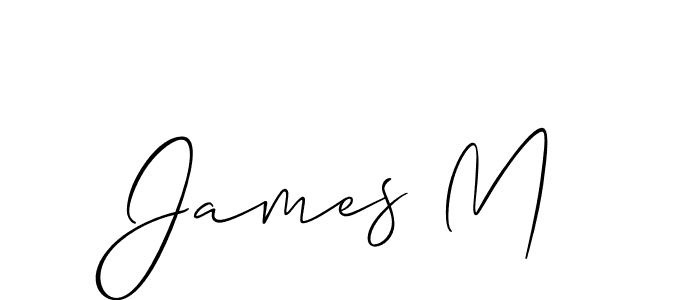 Make a beautiful signature design for name James M. With this signature (Allison_Script) style, you can create a handwritten signature for free. James M signature style 2 images and pictures png