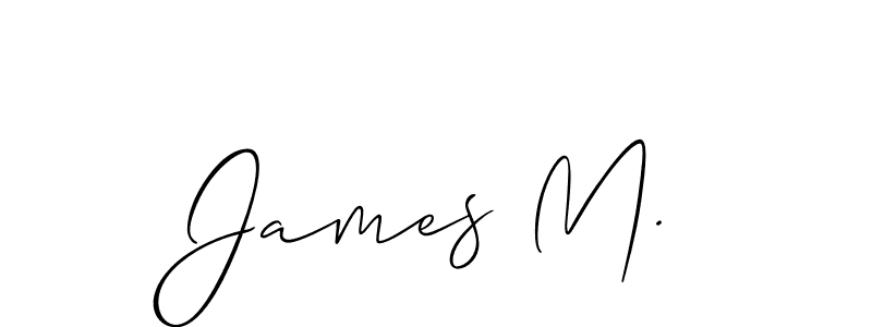 Use a signature maker to create a handwritten signature online. With this signature software, you can design (Allison_Script) your own signature for name James M.. James M. signature style 2 images and pictures png