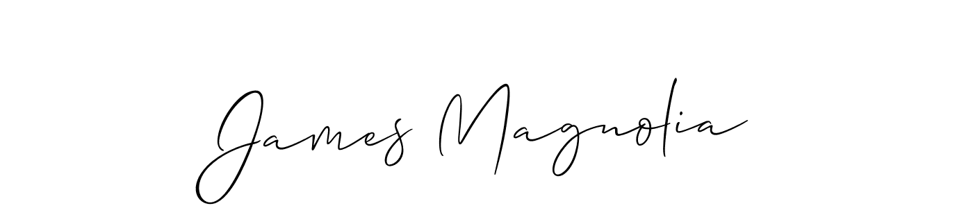 How to Draw James Magnolia signature style? Allison_Script is a latest design signature styles for name James Magnolia. James Magnolia signature style 2 images and pictures png