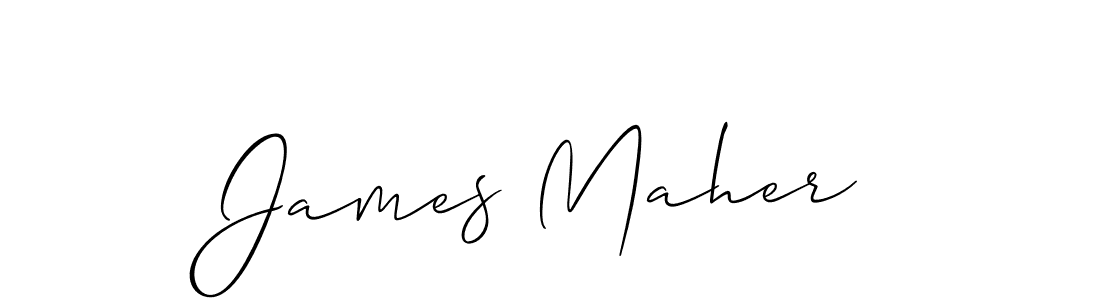 You should practise on your own different ways (Allison_Script) to write your name (James Maher) in signature. don't let someone else do it for you. James Maher signature style 2 images and pictures png